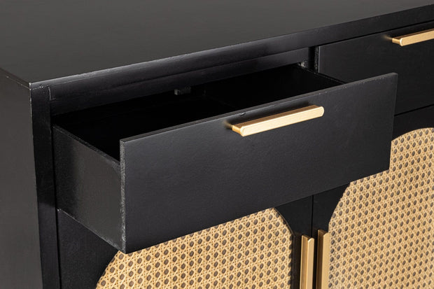 Bizzotto Credenza con 2 cassetti e 2 ante Josine Nero