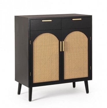 Bizzotto Credenza con 2 cassetti e 2 ante Josine Nero