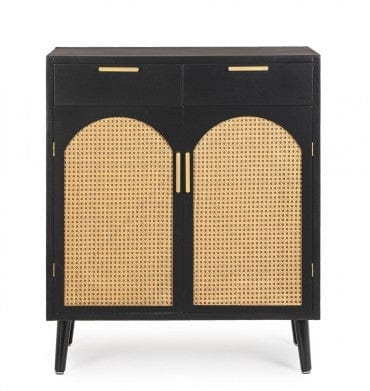 Bizzotto Credenza con 2 cassetti e 2 ante Josine Nero