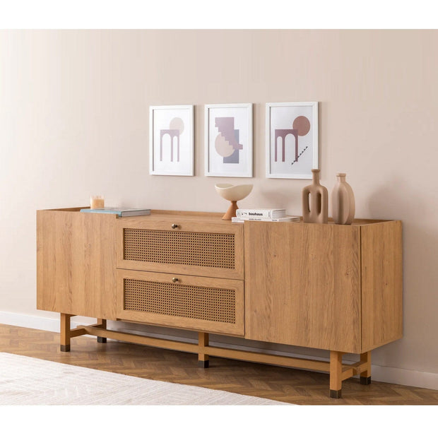 Asir Credenza con 2 cassetti e 2 ante Madison Quercia