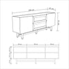 Asir Credenza con 2 cassetti e 2 ante Madison Quercia