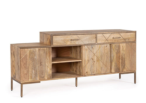 Bizzotto Credenza con 2 cassetti e 3 ante Jaidev Naturale