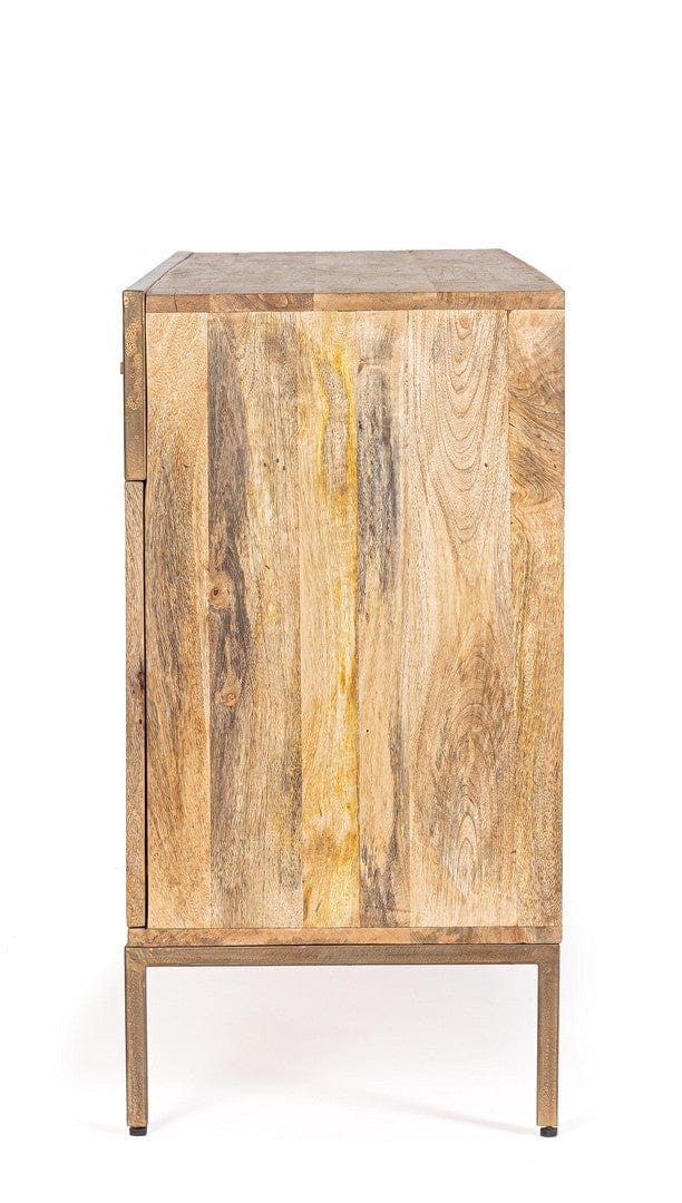 Bizzotto Credenza con 2 cassetti e 3 ante Jaidev Naturale
