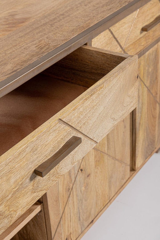 Bizzotto Credenza con 2 cassetti e 3 ante Jaidev Naturale