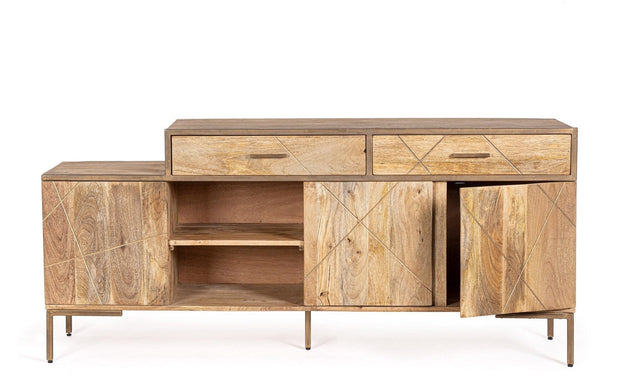 Bizzotto Credenza con 2 cassetti e 3 ante Jaidev Naturale