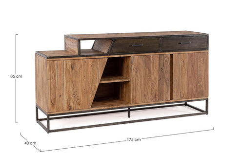 Bizzotto Credenza con 2 cassetti e 3 ante Janak Naturale