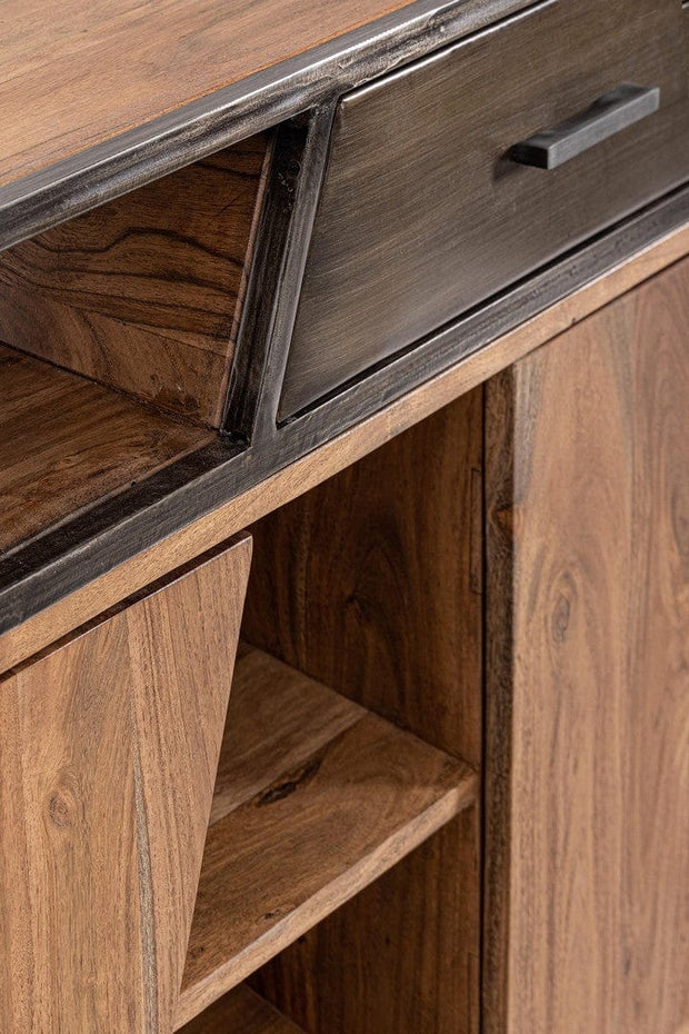 Bizzotto Credenza con 2 cassetti e 3 ante Janak Naturale