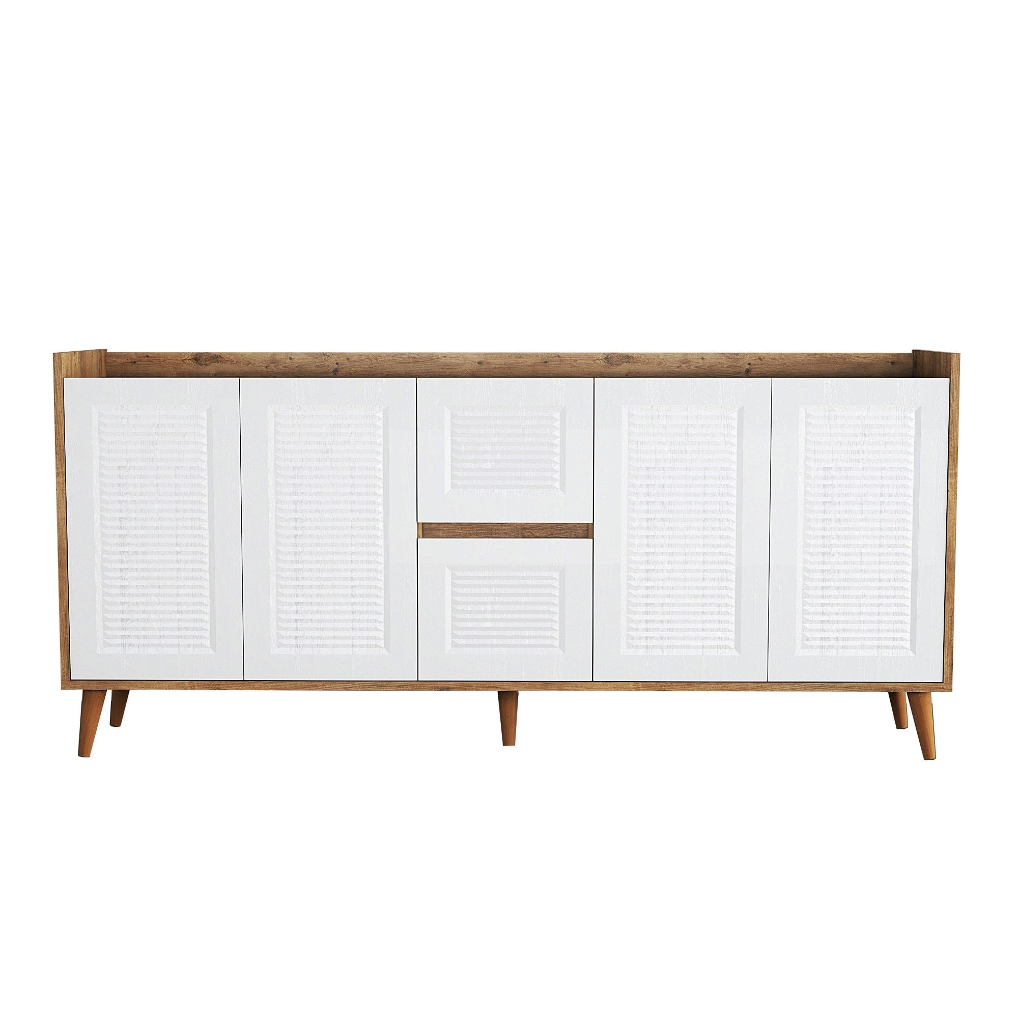 Asir Credenza con 2 cassetti e 4 ante Sidelya 4 Bianco