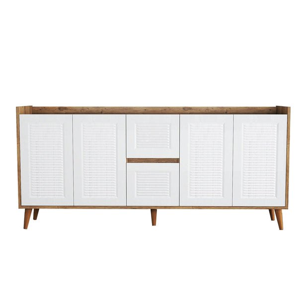 Asir Credenza con 2 cassetti e 4 ante Sidelya 4 Bianco