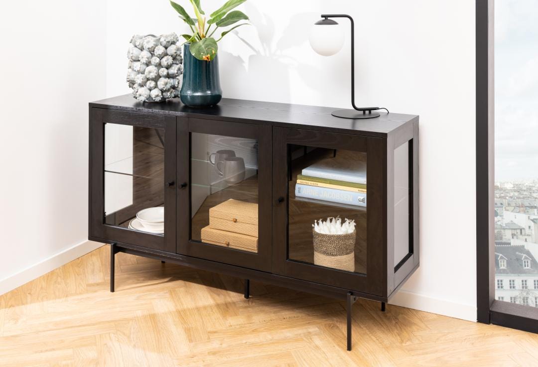Actona Credenza con 3 ante Angus Nero