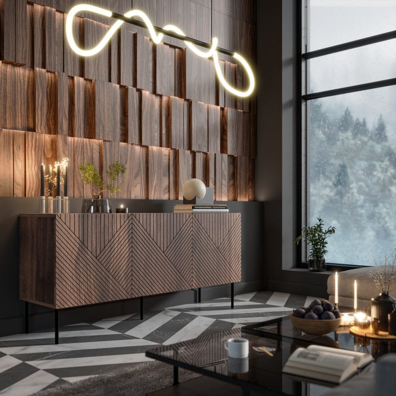 Halmar Credenza con 3 ante Artdeco Noce