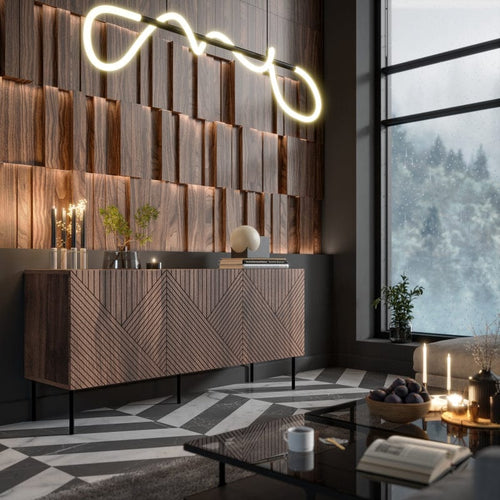 Halmar Credenza con 3 ante Artdeco Noce