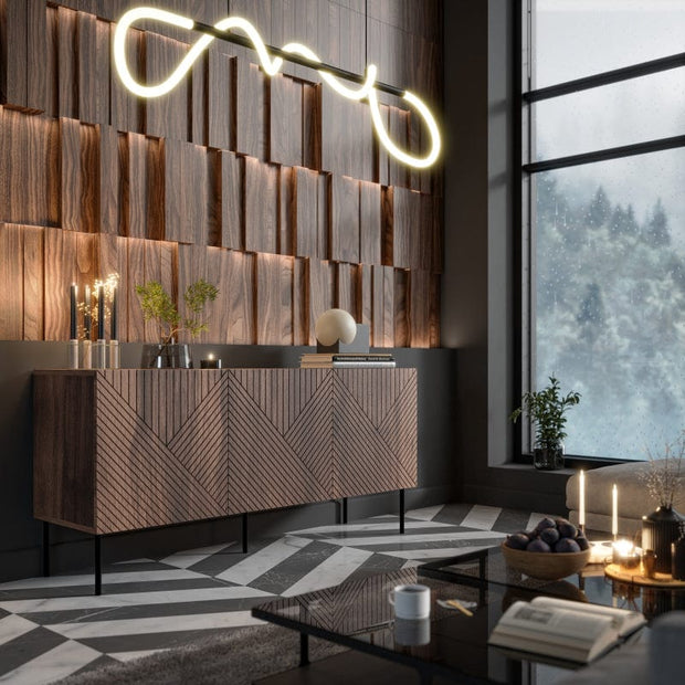Halmar Credenza con 3 ante Artdeco Noce