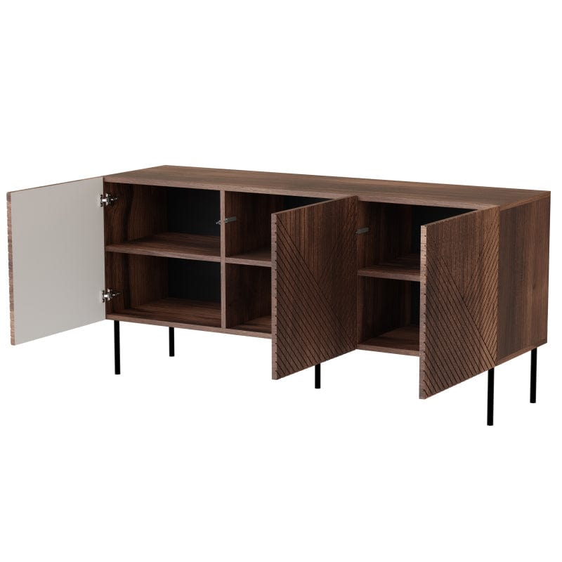 Halmar Credenza con 3 ante Artdeco Noce
