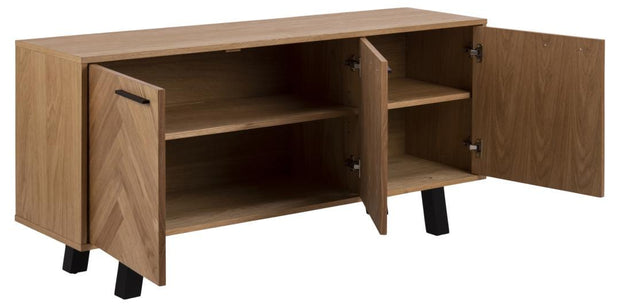 Actona Credenza con 3 ante Brighton Nero