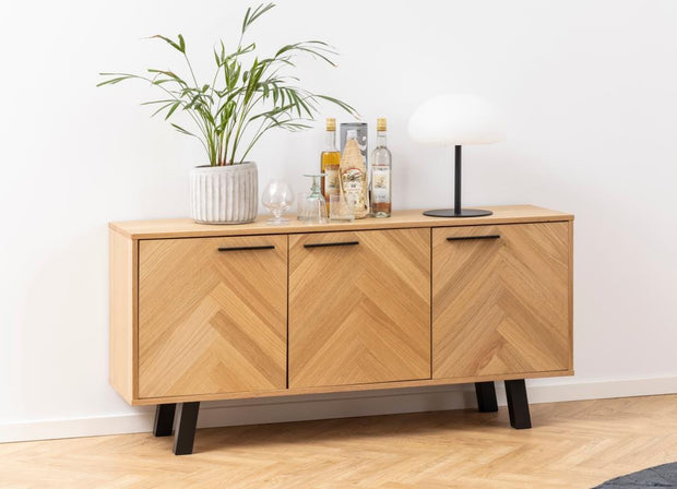 Actona Credenza con 3 ante Brighton Nero