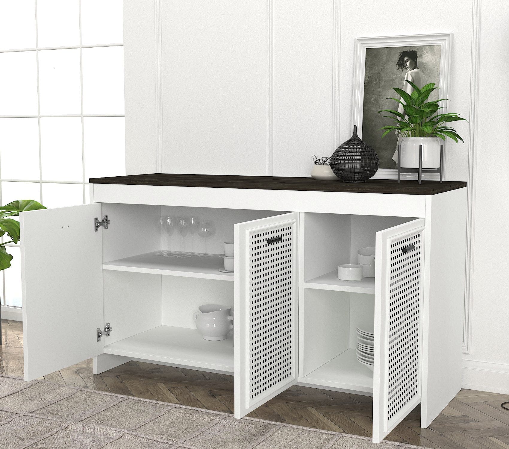 Asir Credenza con 3 ante Done 120 Marrone