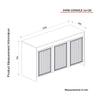 Asir Credenza con 3 ante Done 120 Marrone