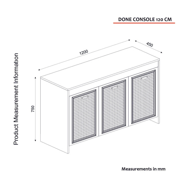 Asir Credenza con 3 ante Done 120 Marrone