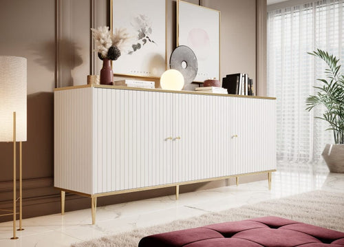 Halmar Credenza con 3 ante Glamour Bianco