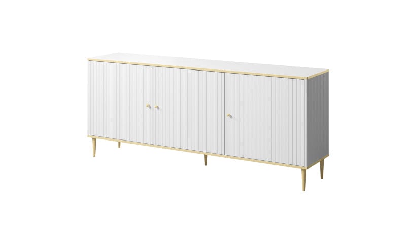 Halmar Credenza con 3 ante Glamour Bianco