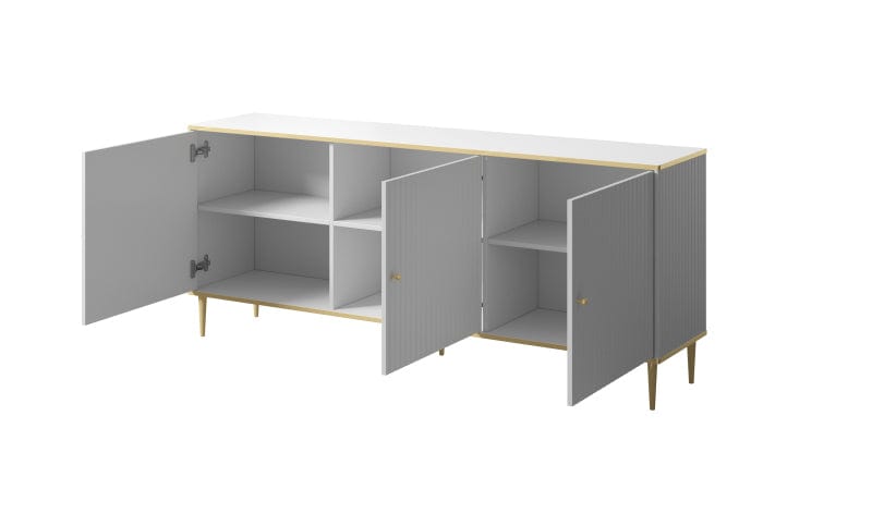 Halmar Credenza con 3 ante Glamour Bianco