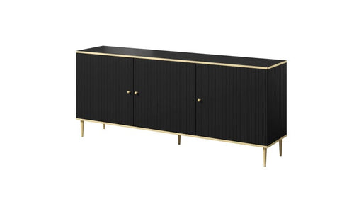 Halmar Credenza con 3 ante Glamour Nero