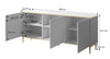 Halmar Credenza con 3 ante Glamour Nero