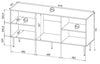 Halmar Credenza con 3 ante Hole Bianco