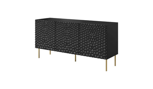 Halmar Credenza con 3 ante Hole Nero