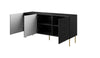 Halmar Credenza con 3 ante Hole Nero