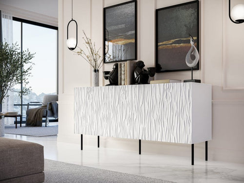 Halmar Credenza con 3 ante Jungle Bianco