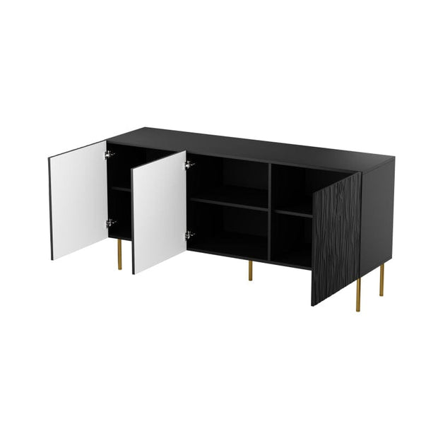 Halmar Credenza con 3 ante Jungle Nero