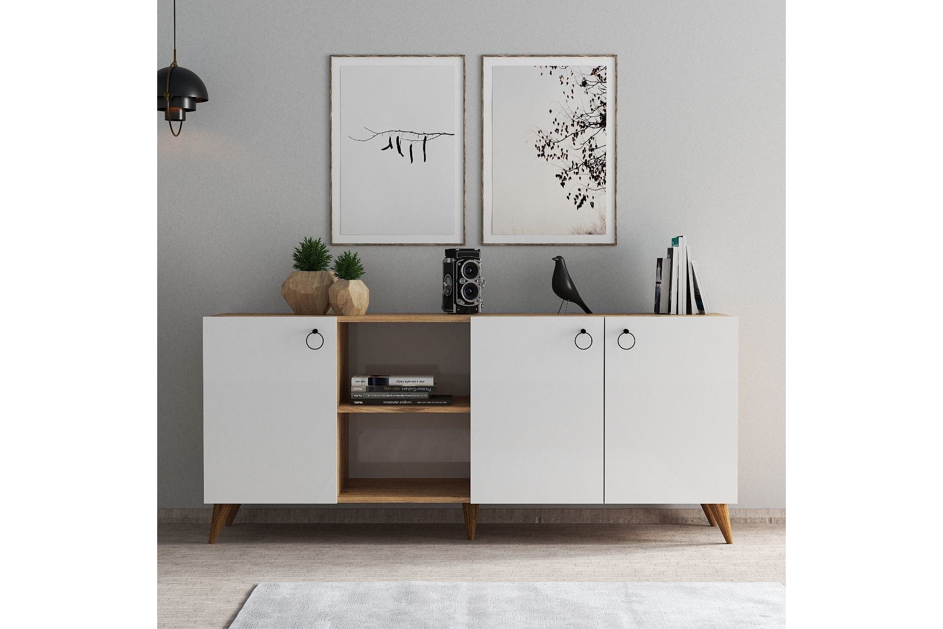 Credenza con 3 ante Karol 0303 Bianco