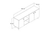 Credenza con 3 ante Karol 0303 Bianco (3)