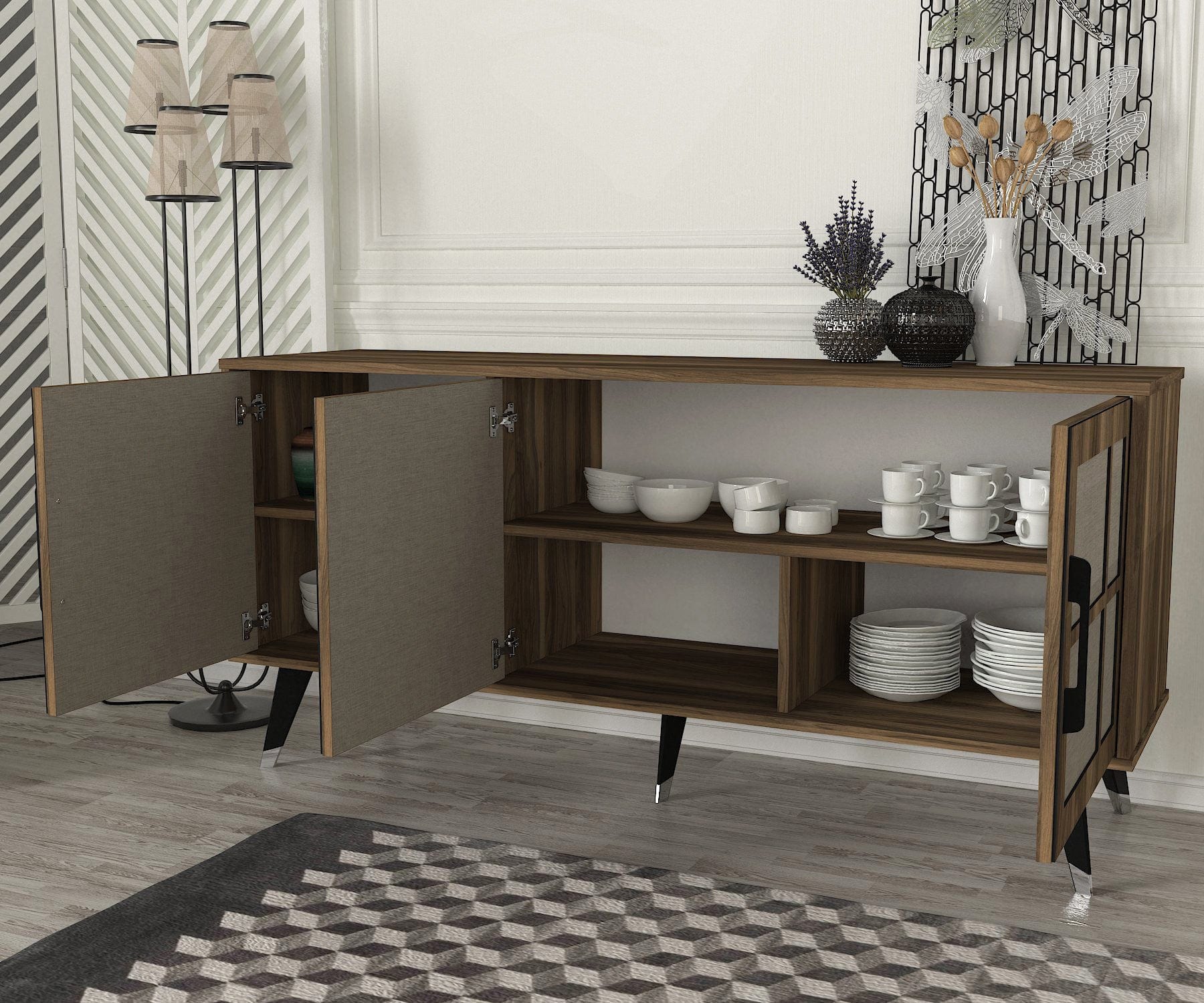 Asir Credenza con 3 ante Logan Noce