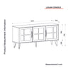 Asir Credenza con 3 ante Logan Noce