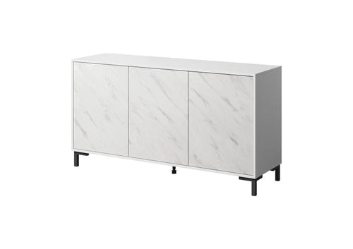 Halmar Credenza con 3 ante Marmo Bianco