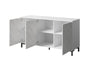 Halmar Credenza con 3 ante Marmo Bianco