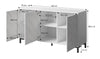 Halmar Credenza con 3 ante Marmo Bianco