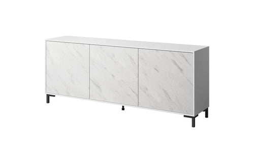 Halmar Credenza con 3 ante Marmo Bianco