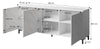 Halmar Credenza con 3 ante Marmo Bianco