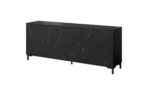 Halmar Credenza con 3 ante Marmo Nero
