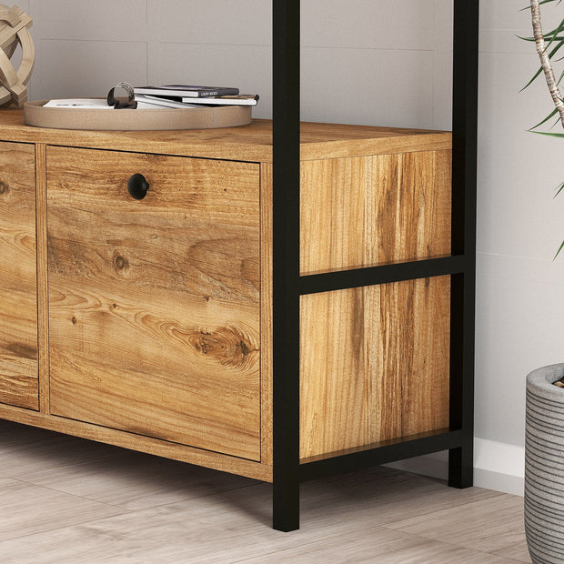 Asir Credenza con 3 ante Nero V2 Noce