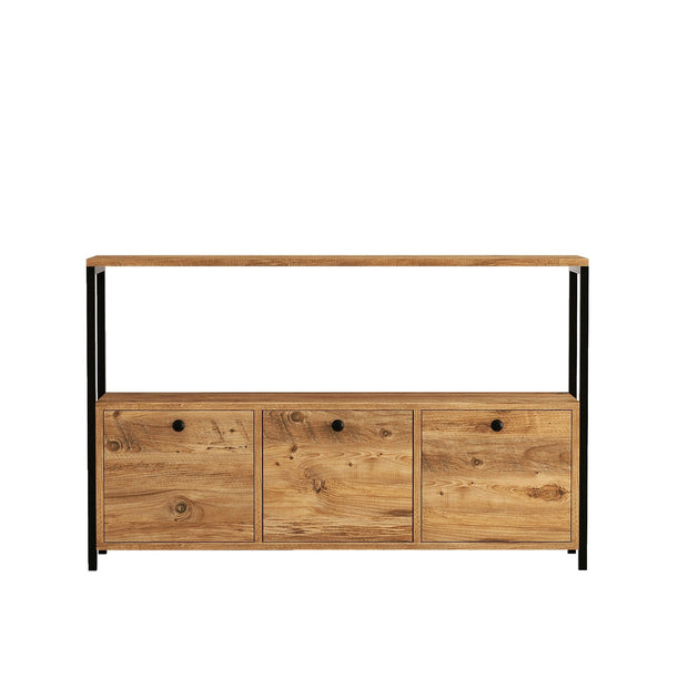 Asir Credenza con 3 ante Nero V2 Noce