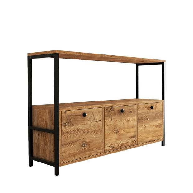 Asir Credenza con 3 ante Nero V2 Noce
