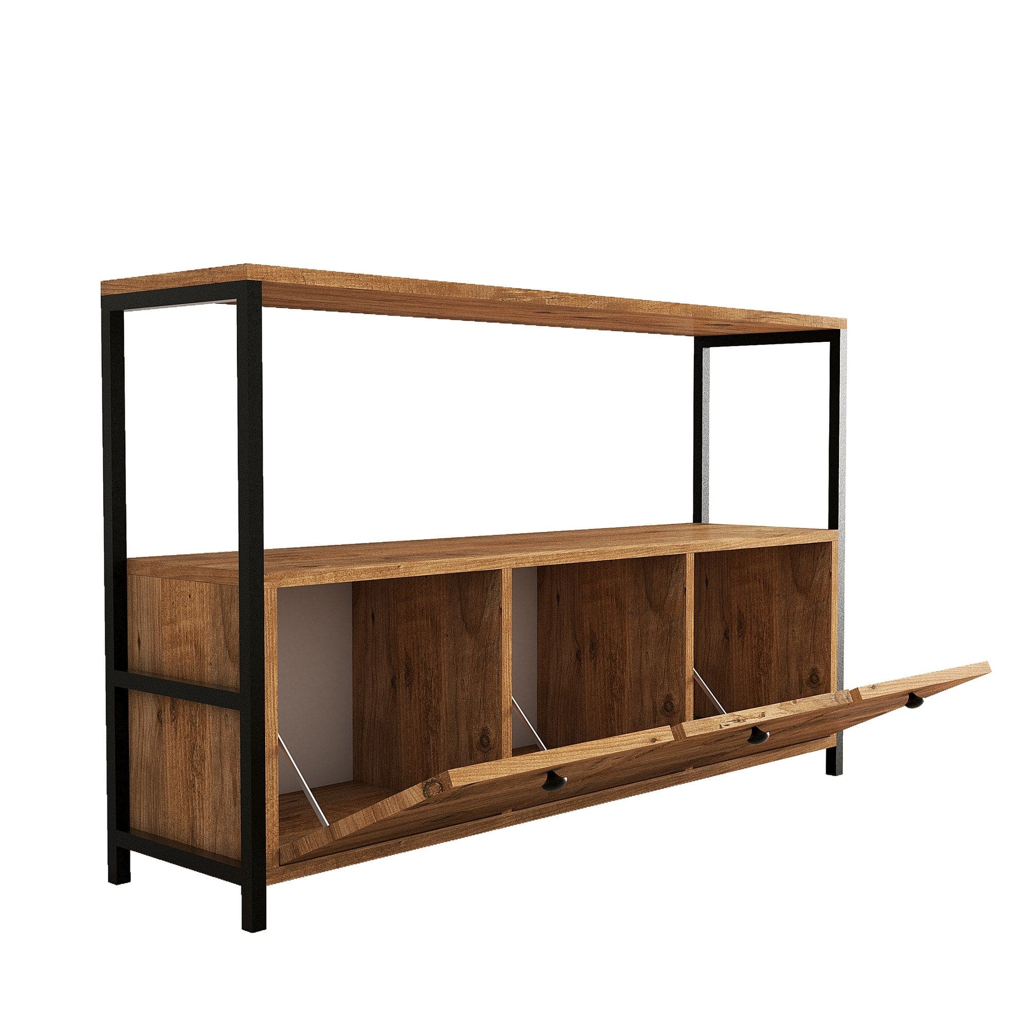 Asir Credenza con 3 ante Nero V2 Noce