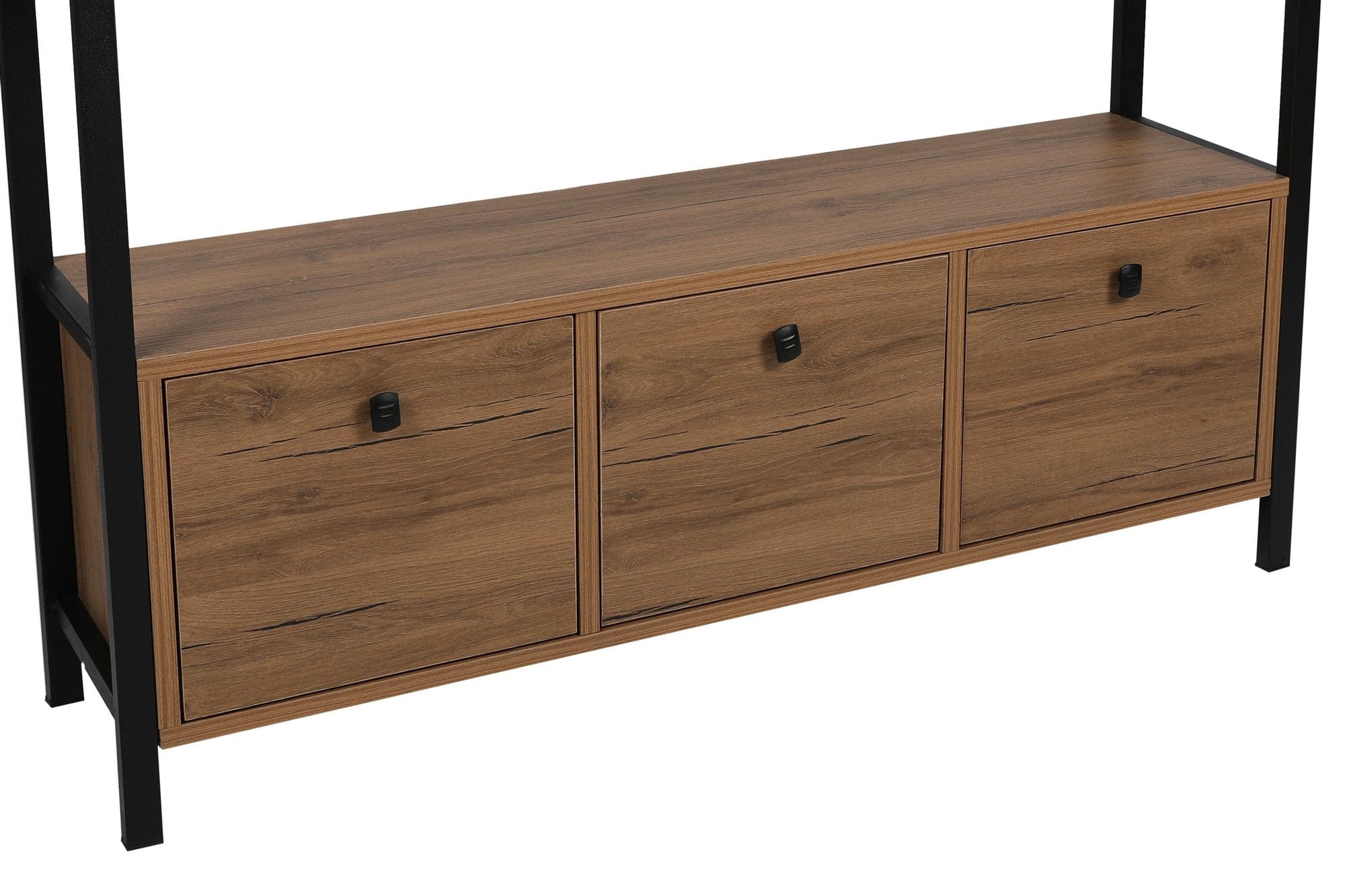 Asir Credenza con 3 ante Nero V2 Noce
