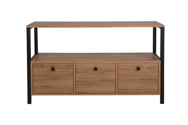 Asir Credenza con 3 ante Nero V2 Noce
