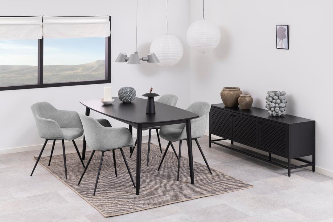 Actona Credenza con 3 ante Newcastle Nero
